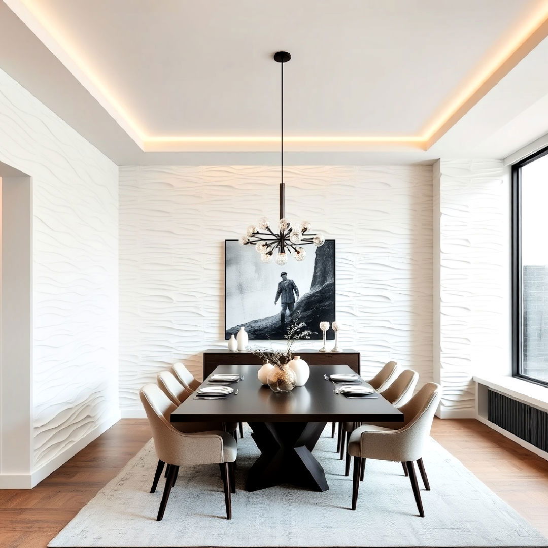 dining room 3d textured wall panels