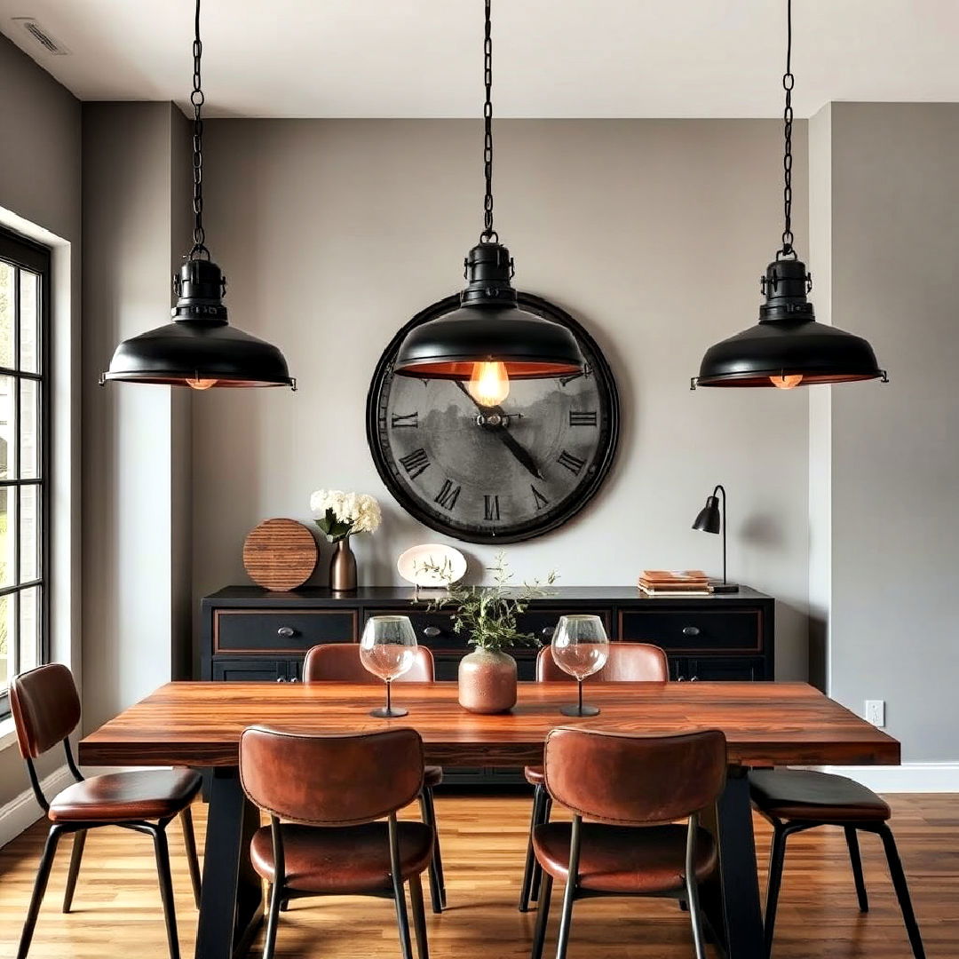 dining room industrial lighting design