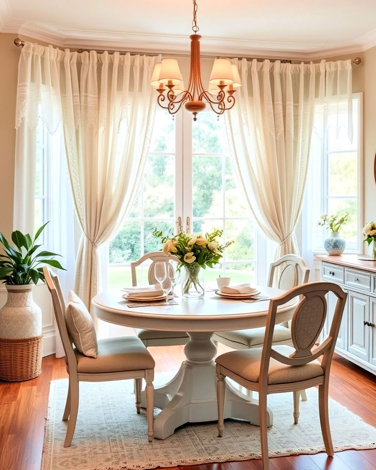 dining room shabby chic curtains