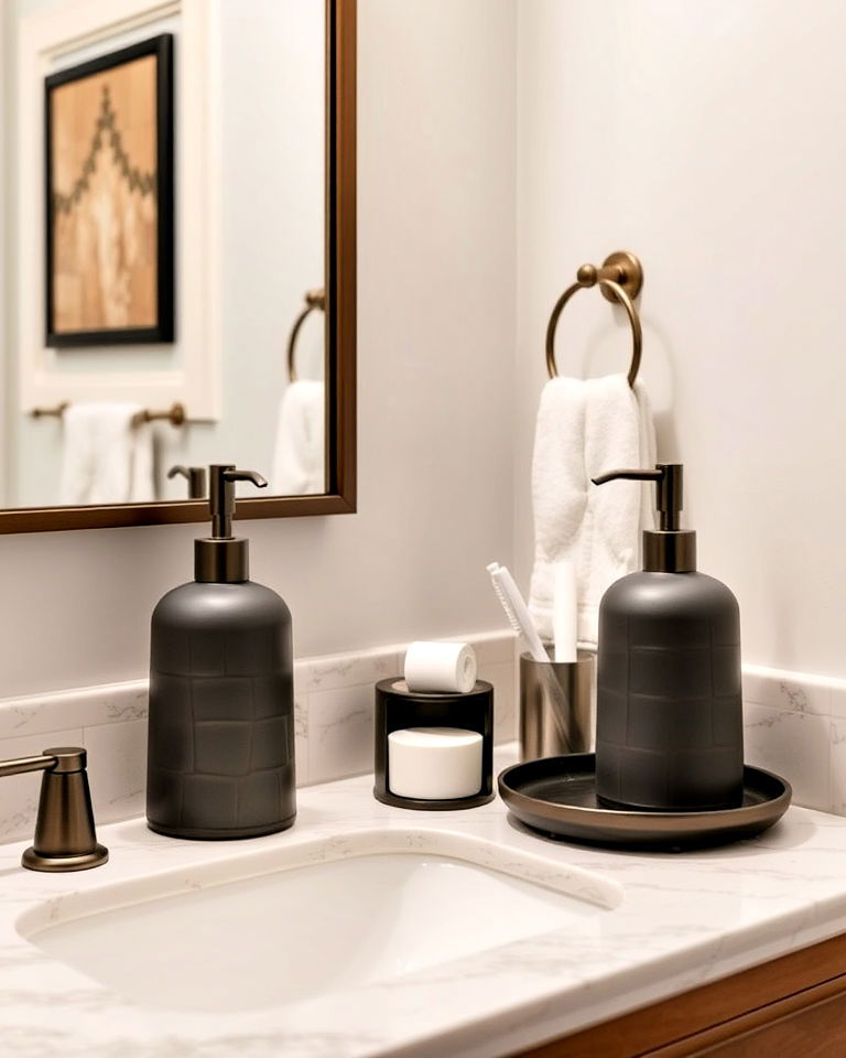 display attractive soap and lotion dispensers