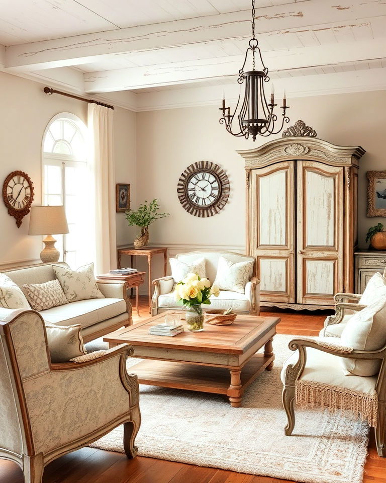 distressed furniture for the living room