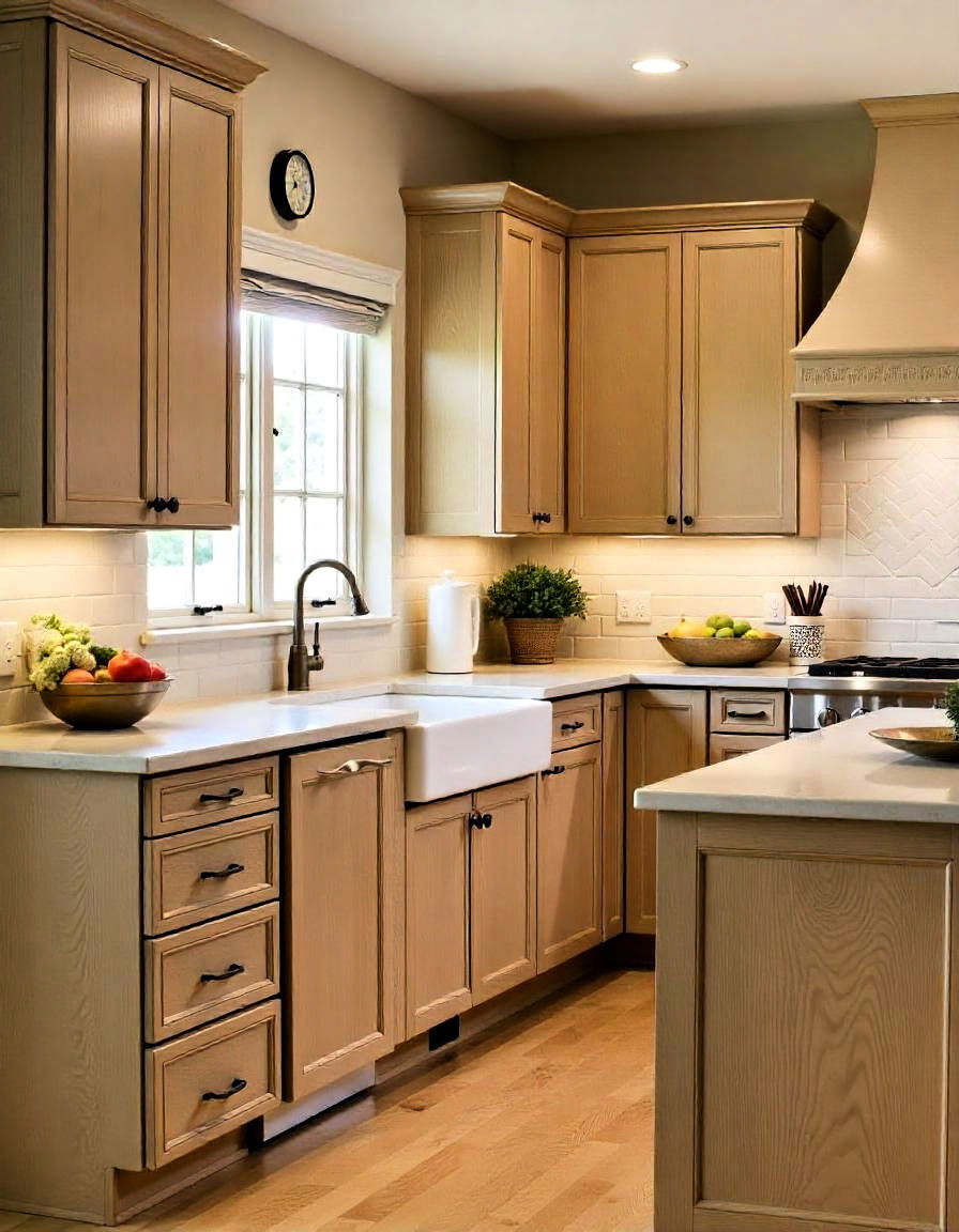 distressed maple kitchen cabinets