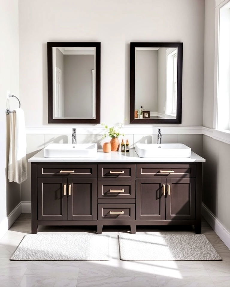 double sink vanities for shared spaces