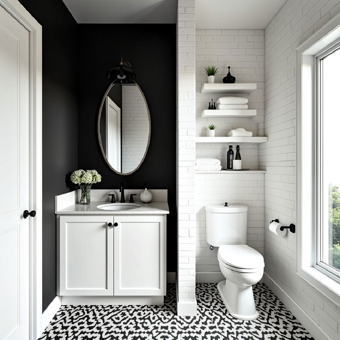 dramatic black accent wall to add texture