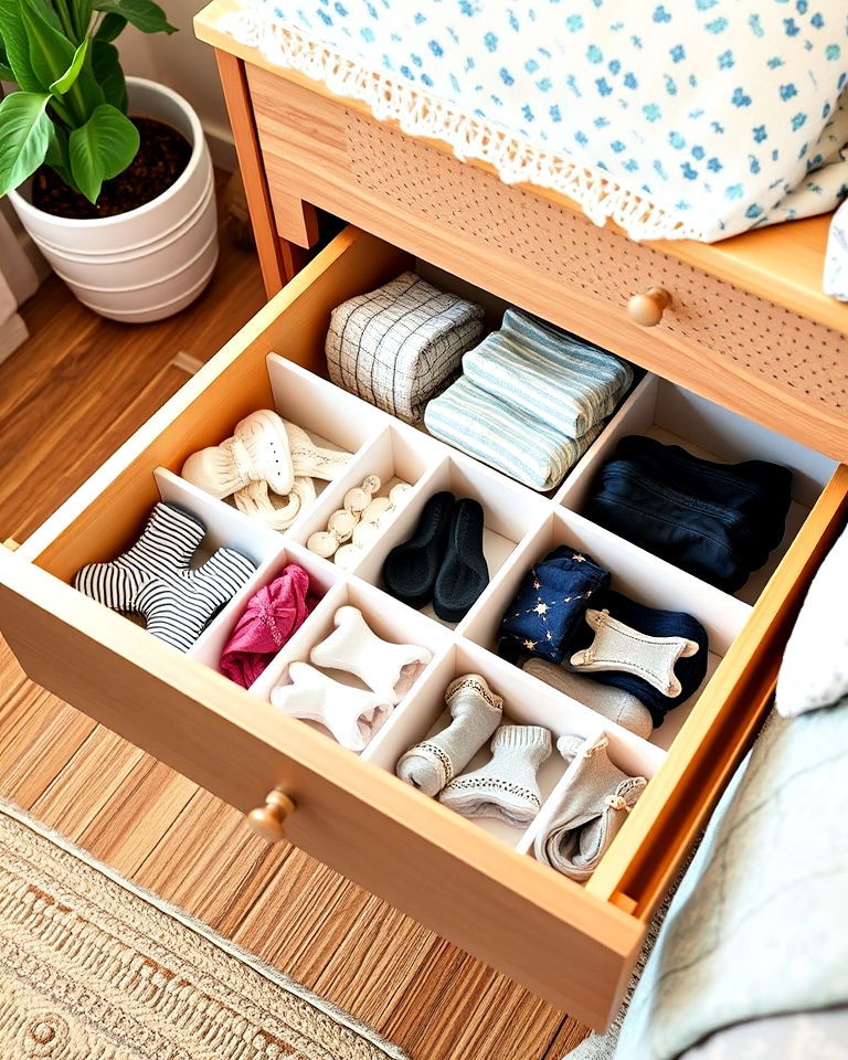 drawer dividers for clutter free bedroom