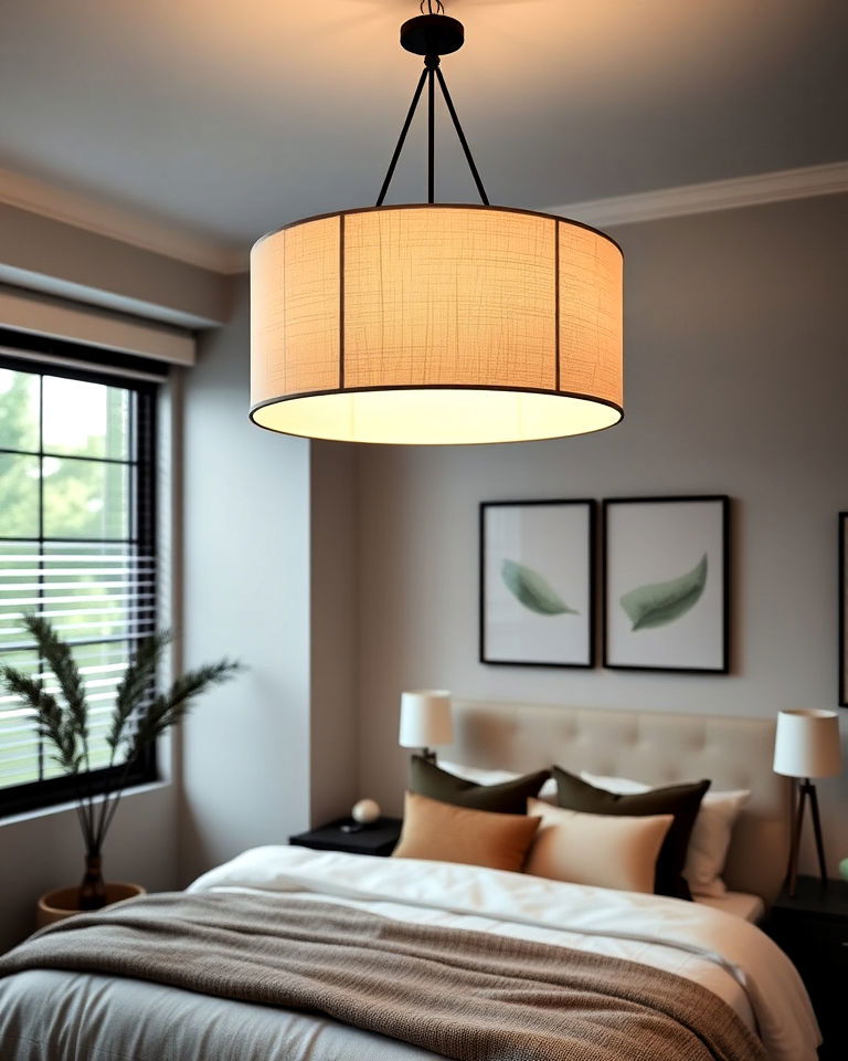 drum shade chandelier