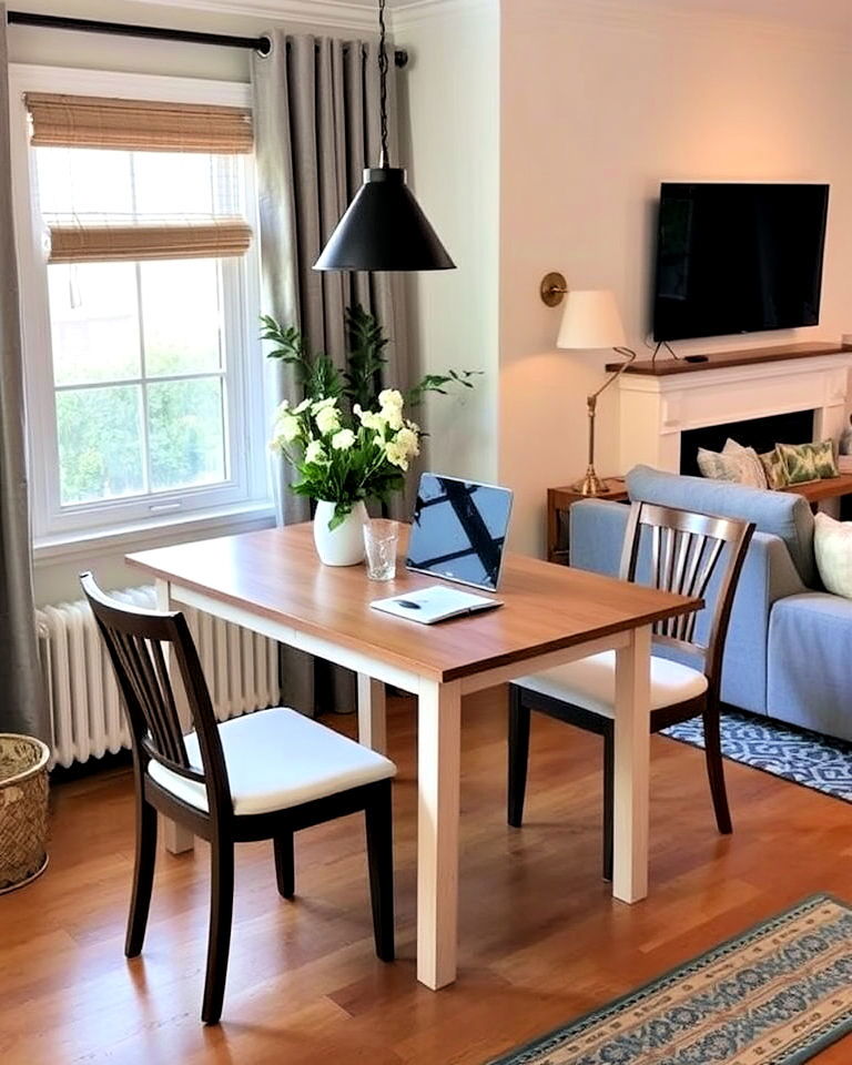 dual purpose dining table desk in your living room