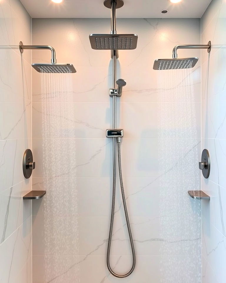 dual temperature controls for shower