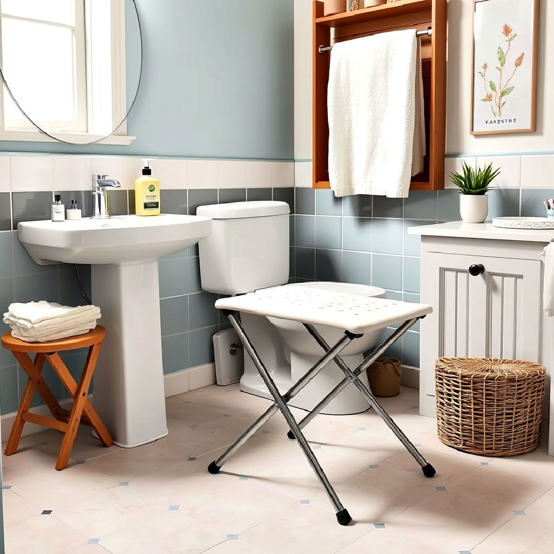 durable bathroom folding stool