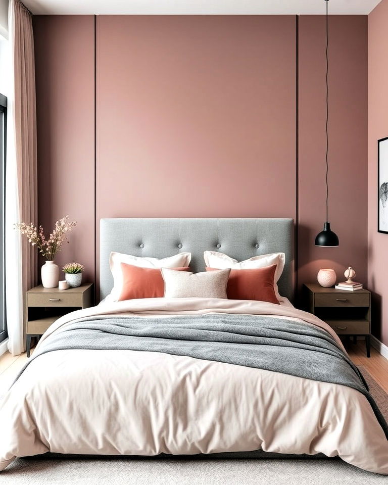 dusty rose and gray combination