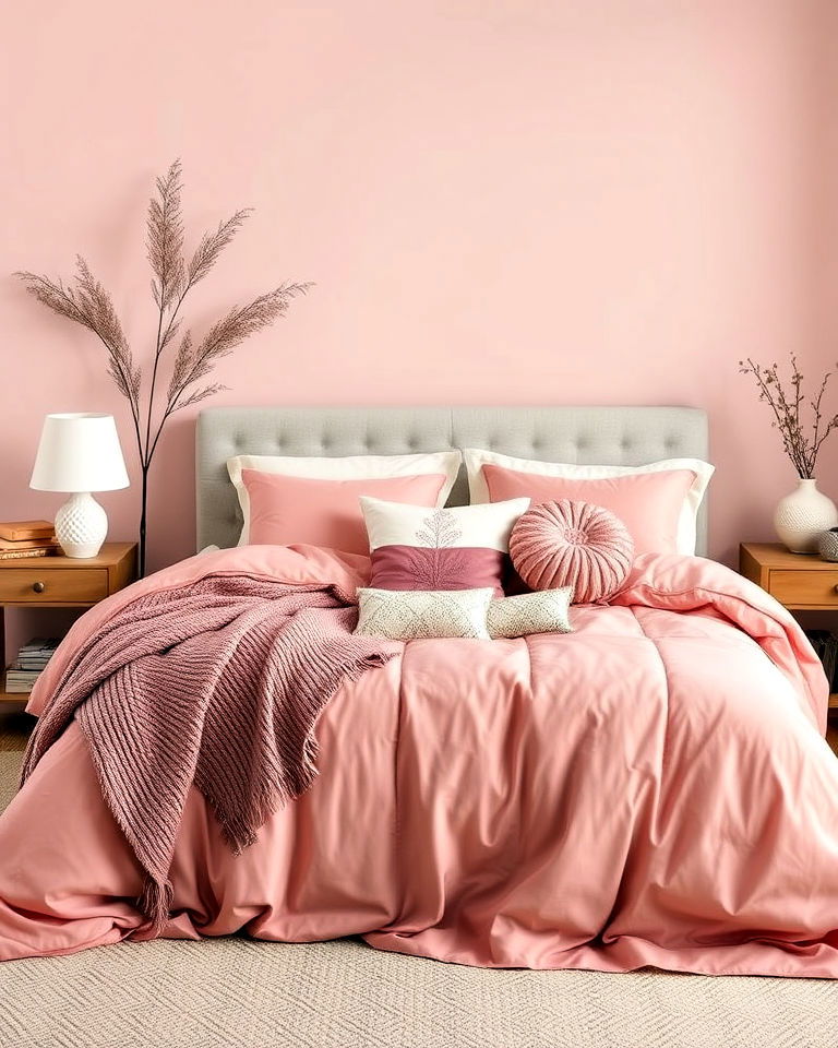 dusty rose bedding set