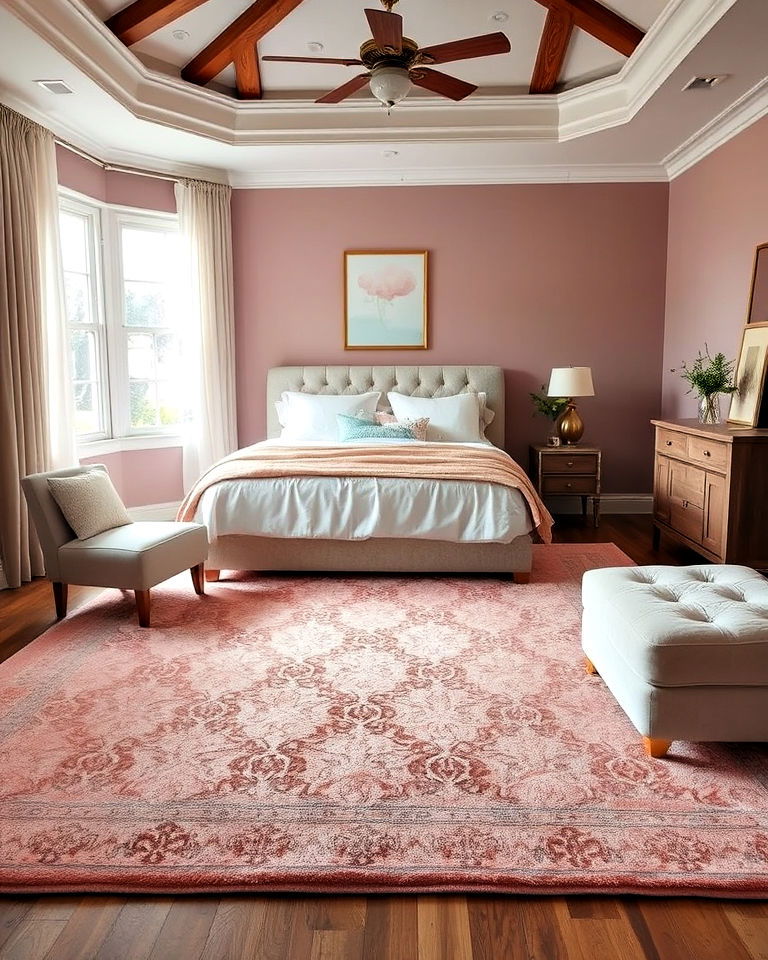 dusty rose rug