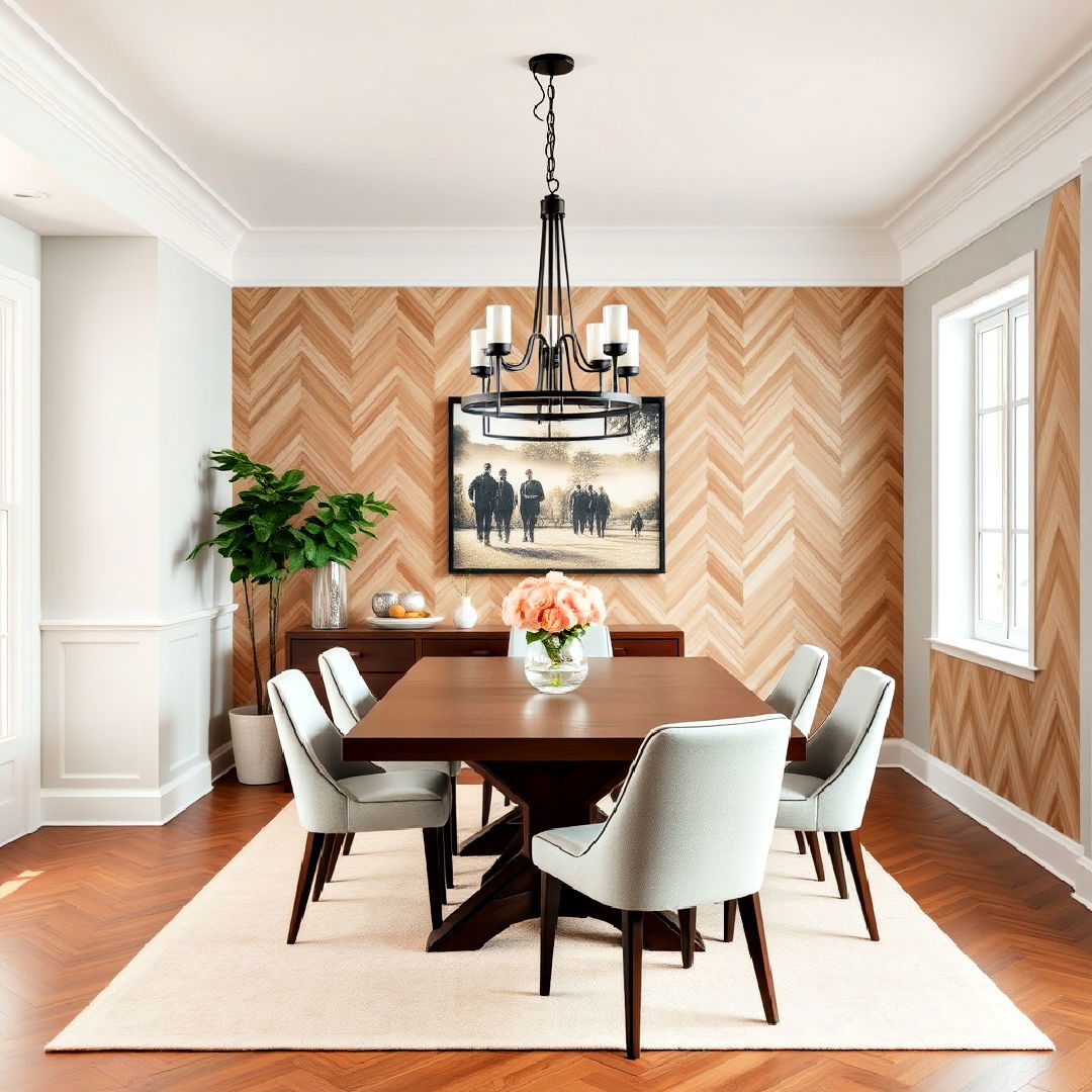dynamic chevron wall paneling