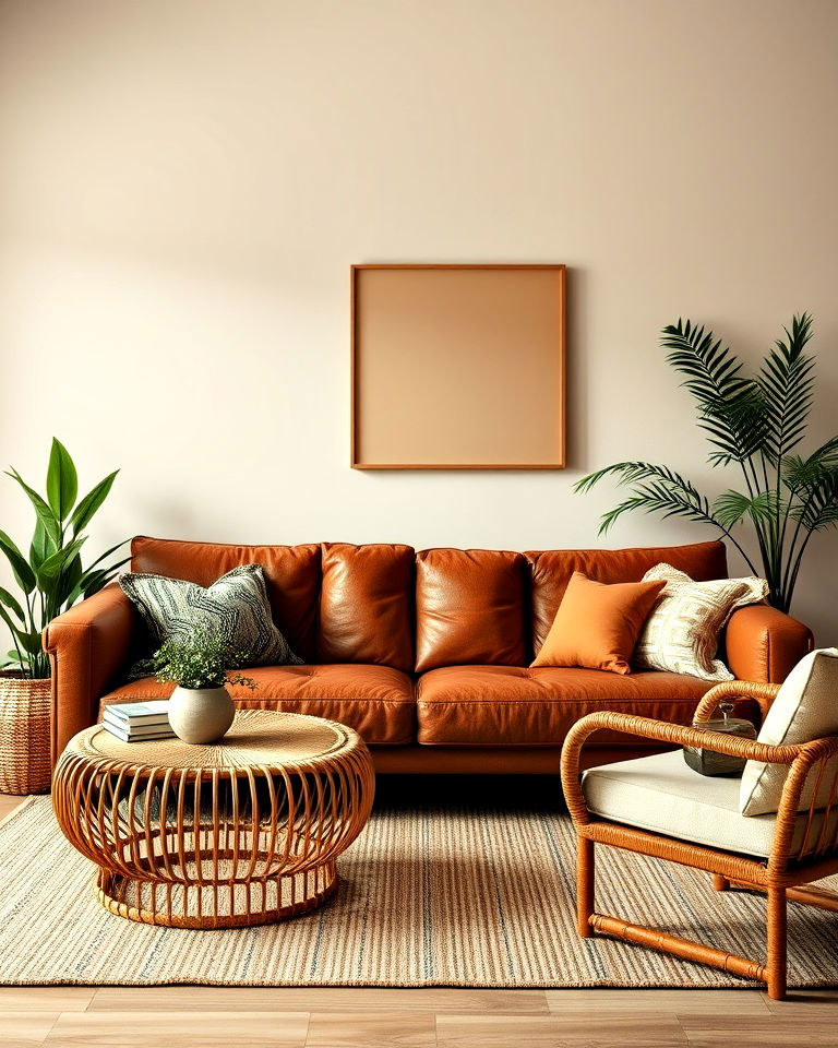 earthy tones and natural materials