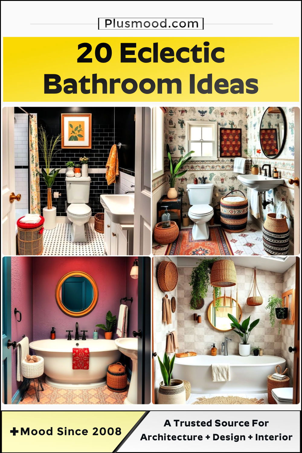 eclectic bathroom ideas and inspiration