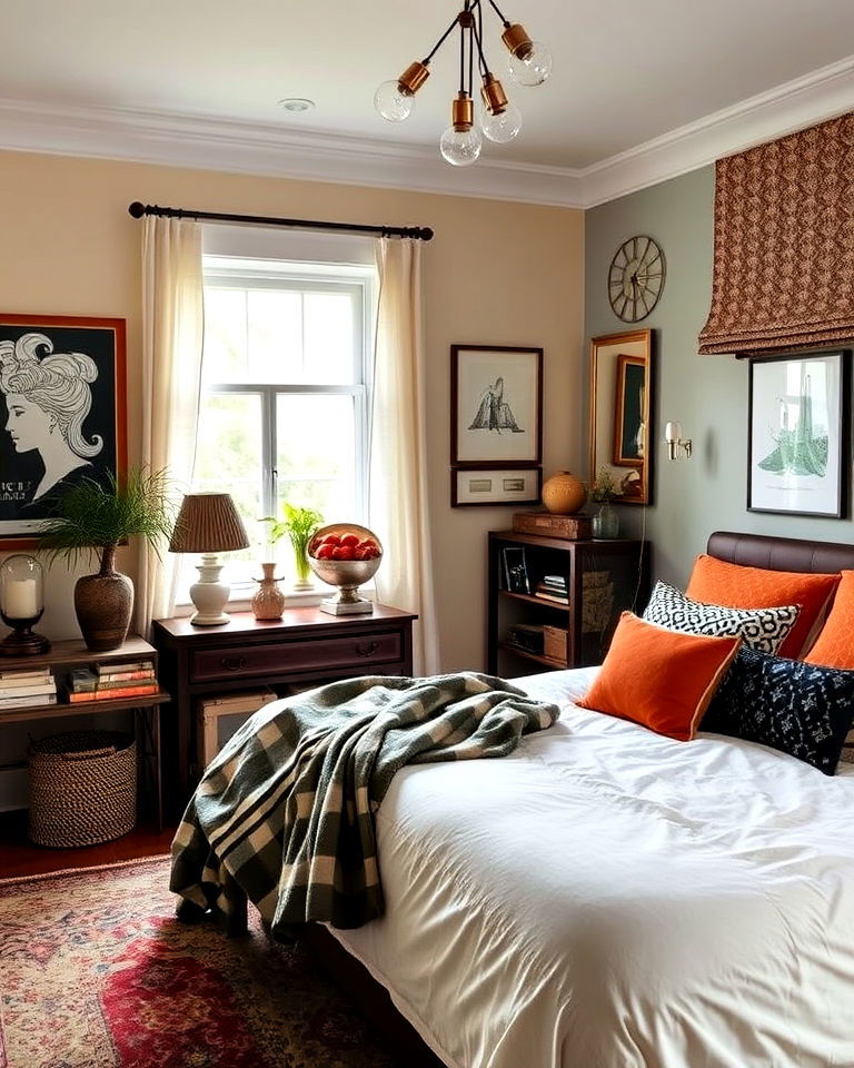 eclectic mix bedroom