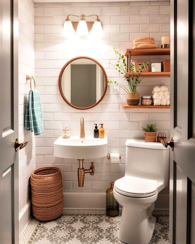 eco friendly and sustainable half bathroom fixtures