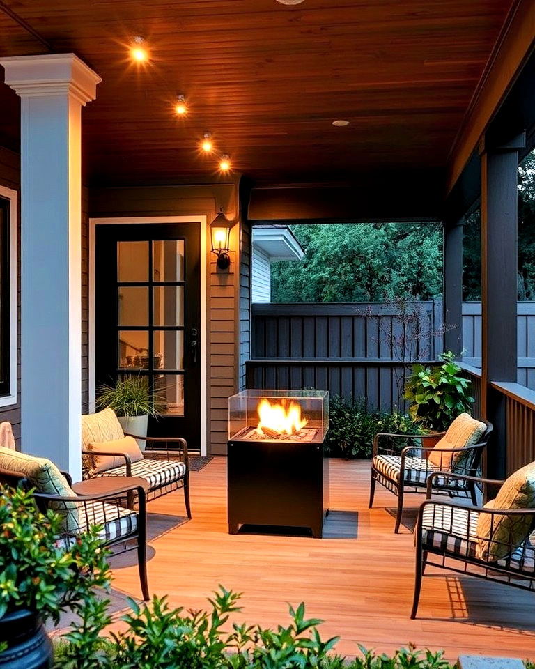 eco friendly bioethanol fireplace for your porch