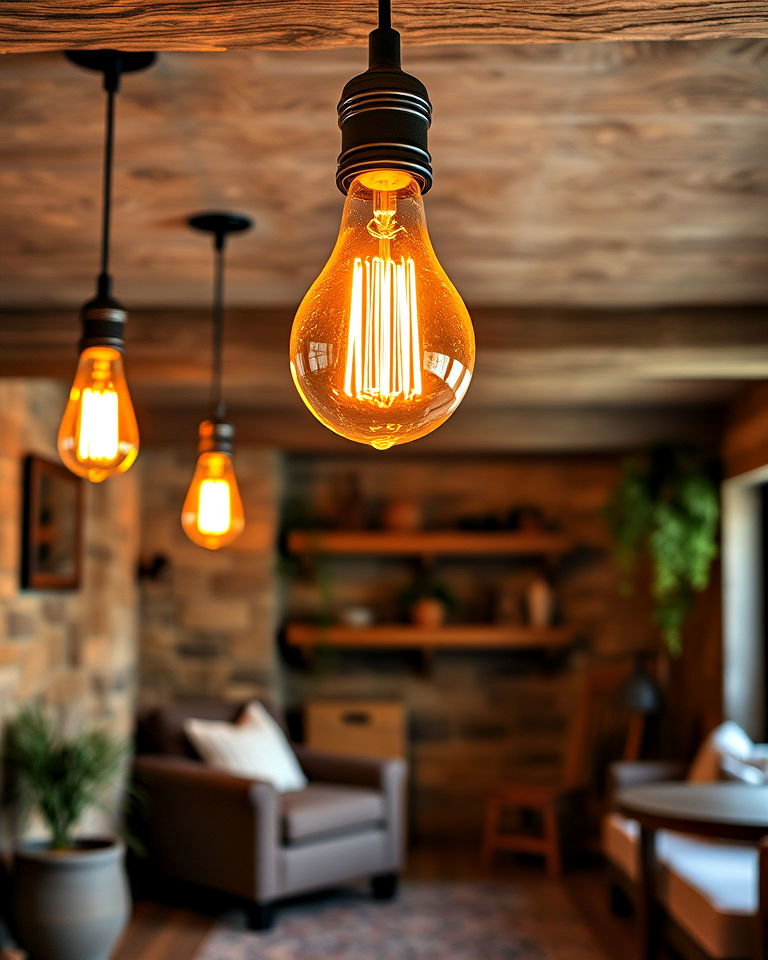 edison bulb lighting for vintage vibes