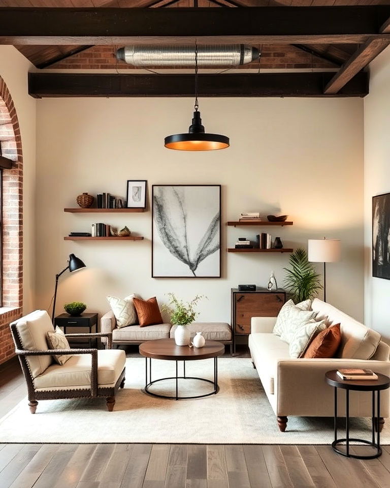 effective industrial style living room