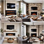 electric fireplace ideas with tv above