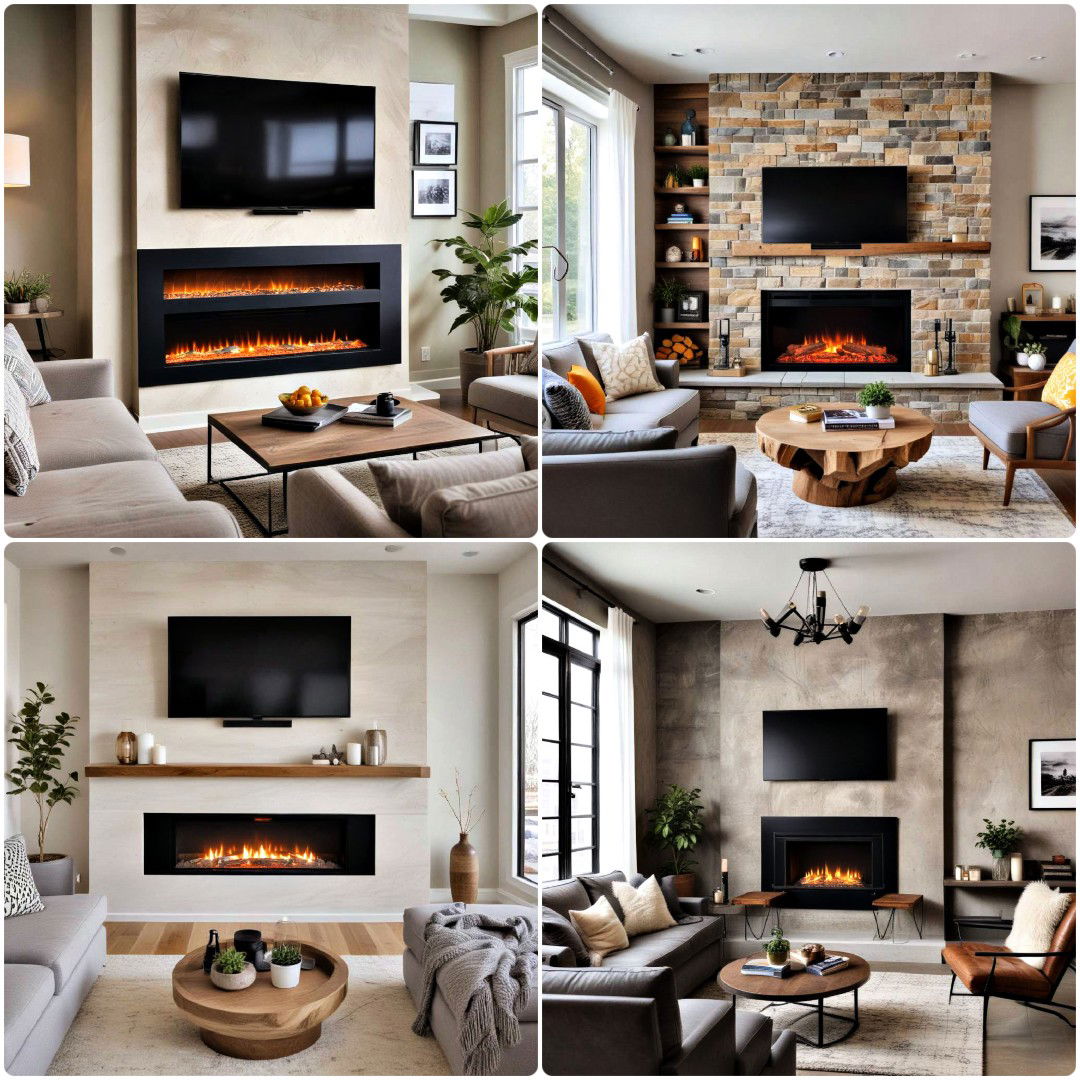 25 Electric Fireplace Ideas with Tv Above for a Cozy Look