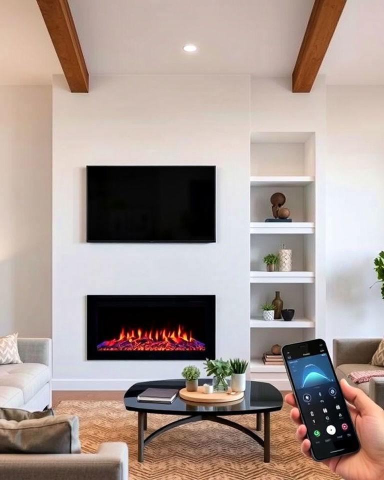 electric fireplaces with remote control