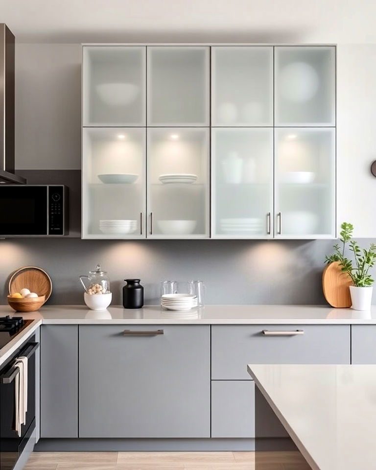 elegance frosted glass with sleek frames