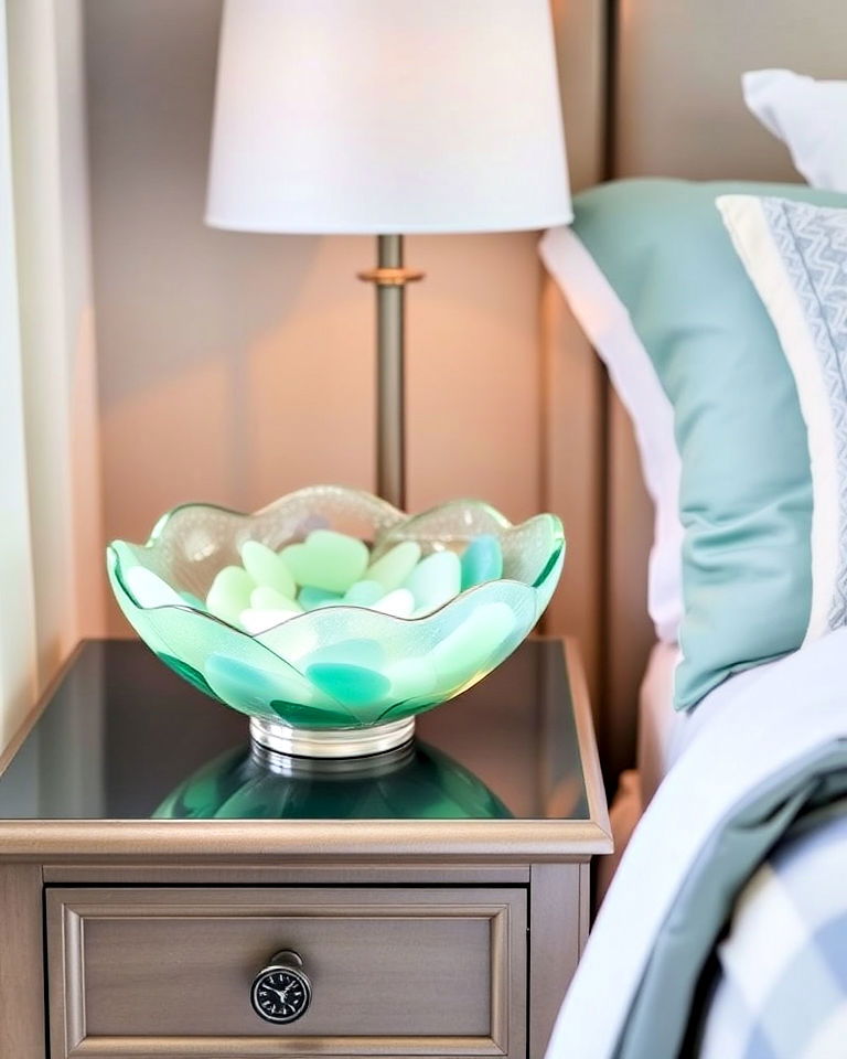 elegance sea glass accents for bedroom