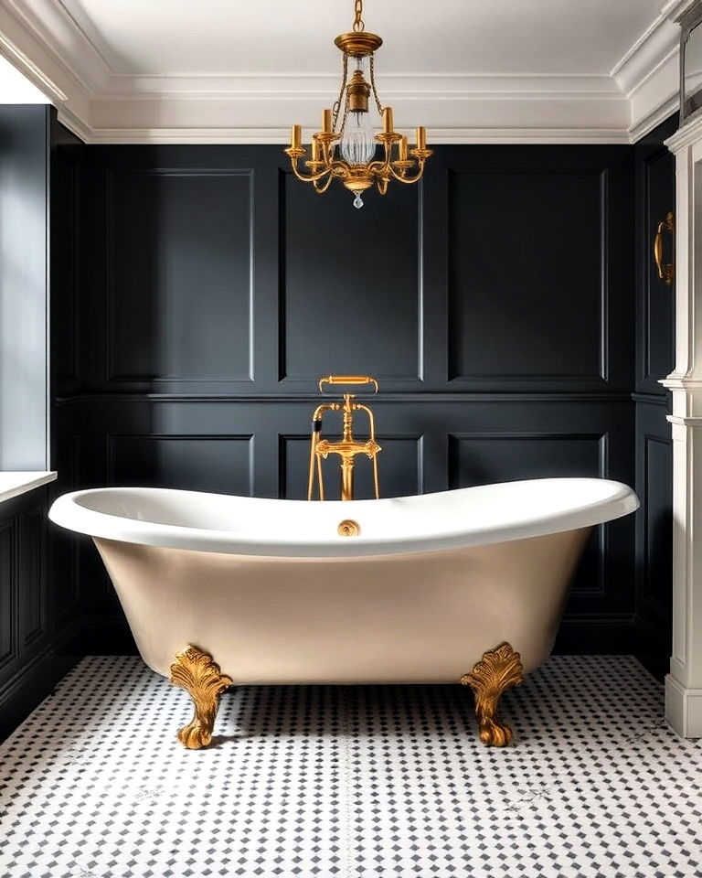 elegant and freestanding roll top bath