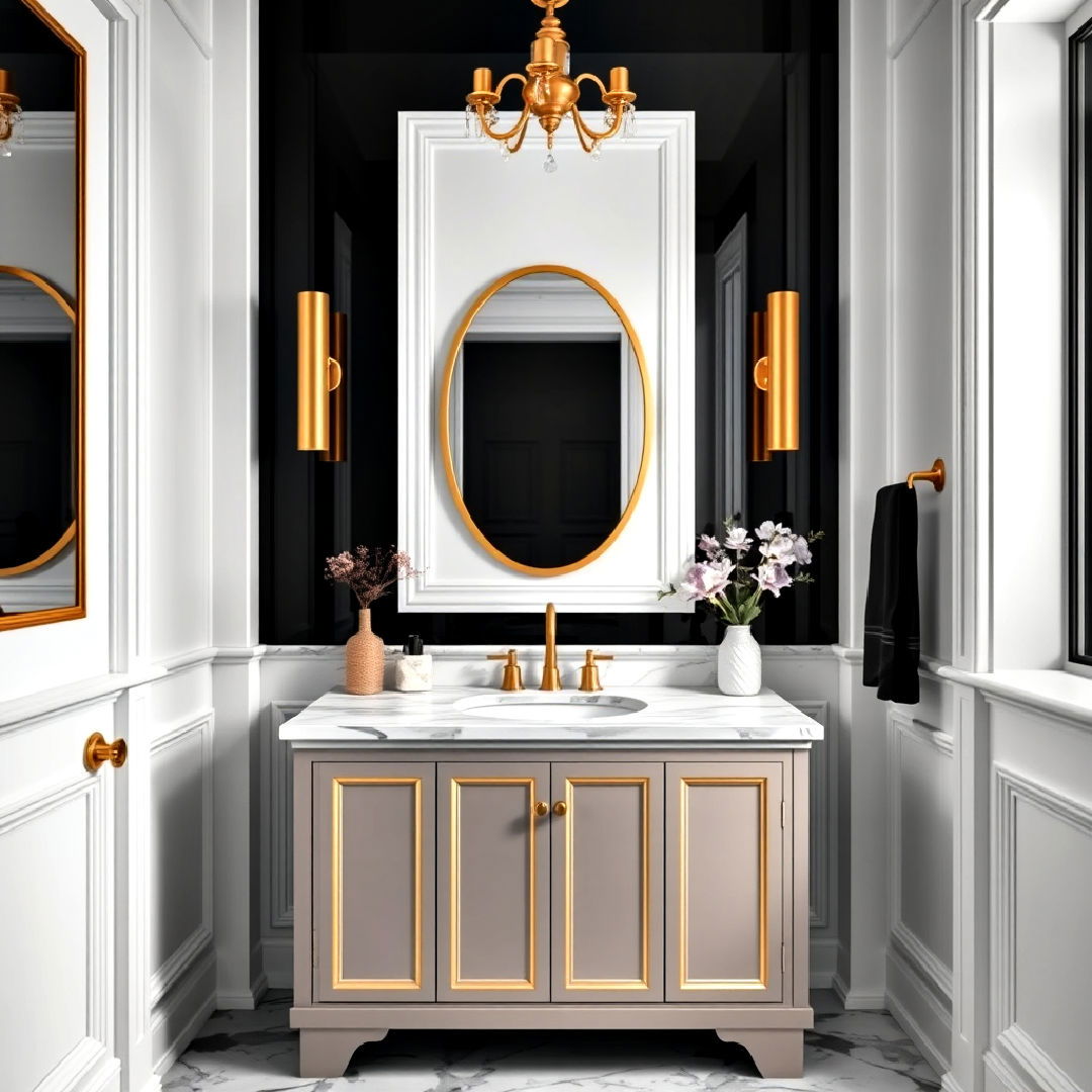 elegant black and gold accents
