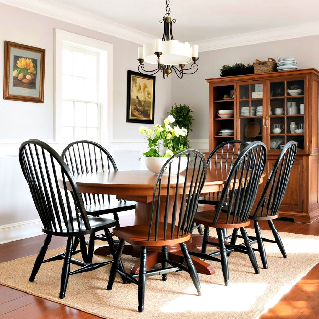 elegant colonial inspired windsor chairs