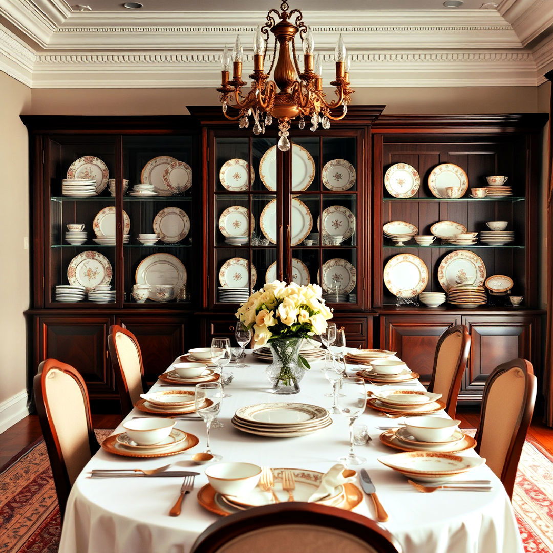 elegant fine china display