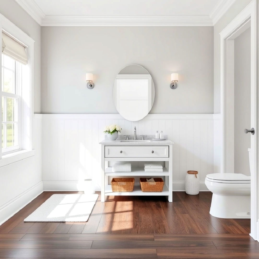 elegant white bathroom vanity