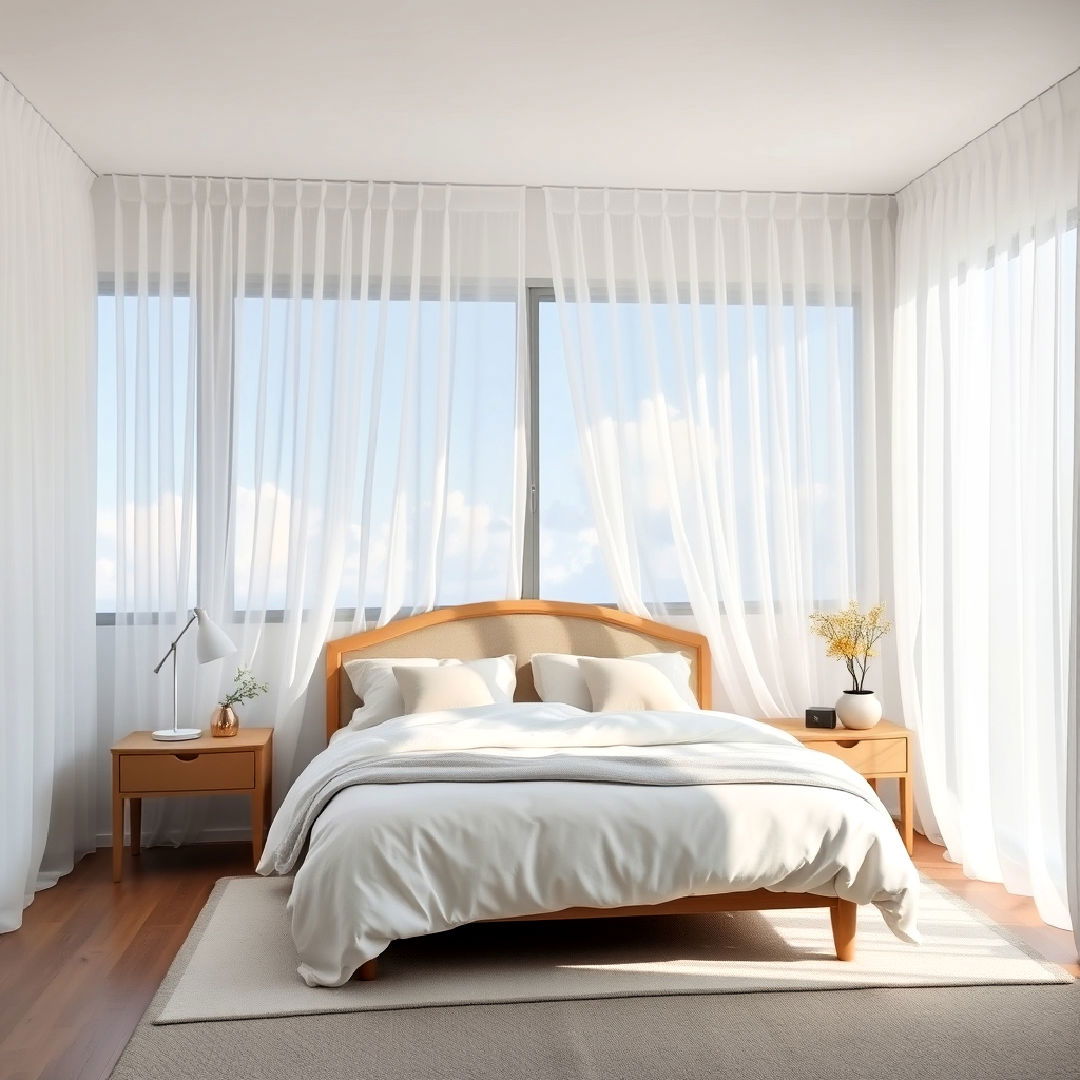elegant white sheer curtains