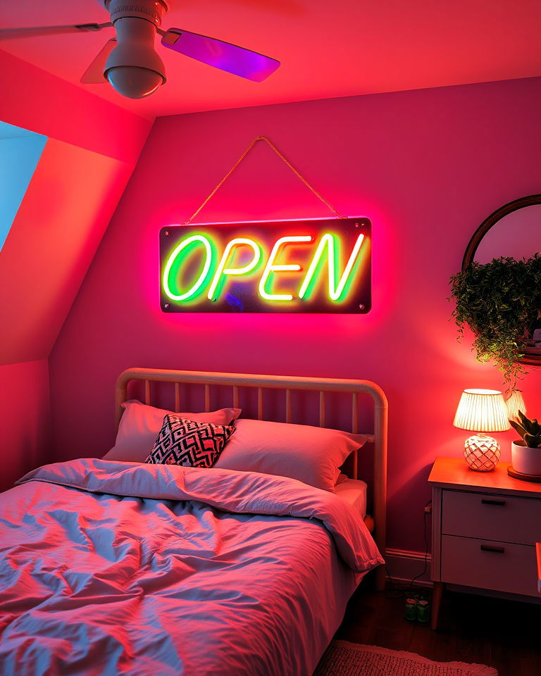 embrace neon signs for a bold look