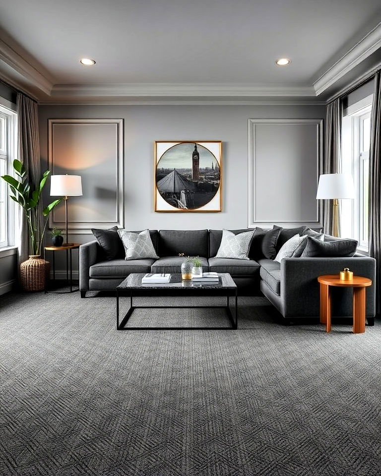 enhance elegance with dark grey carpet