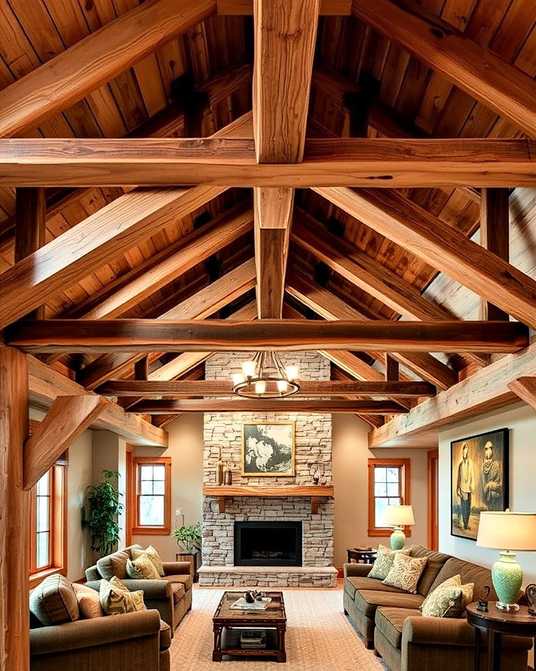 exposed wooden beams for authentic character