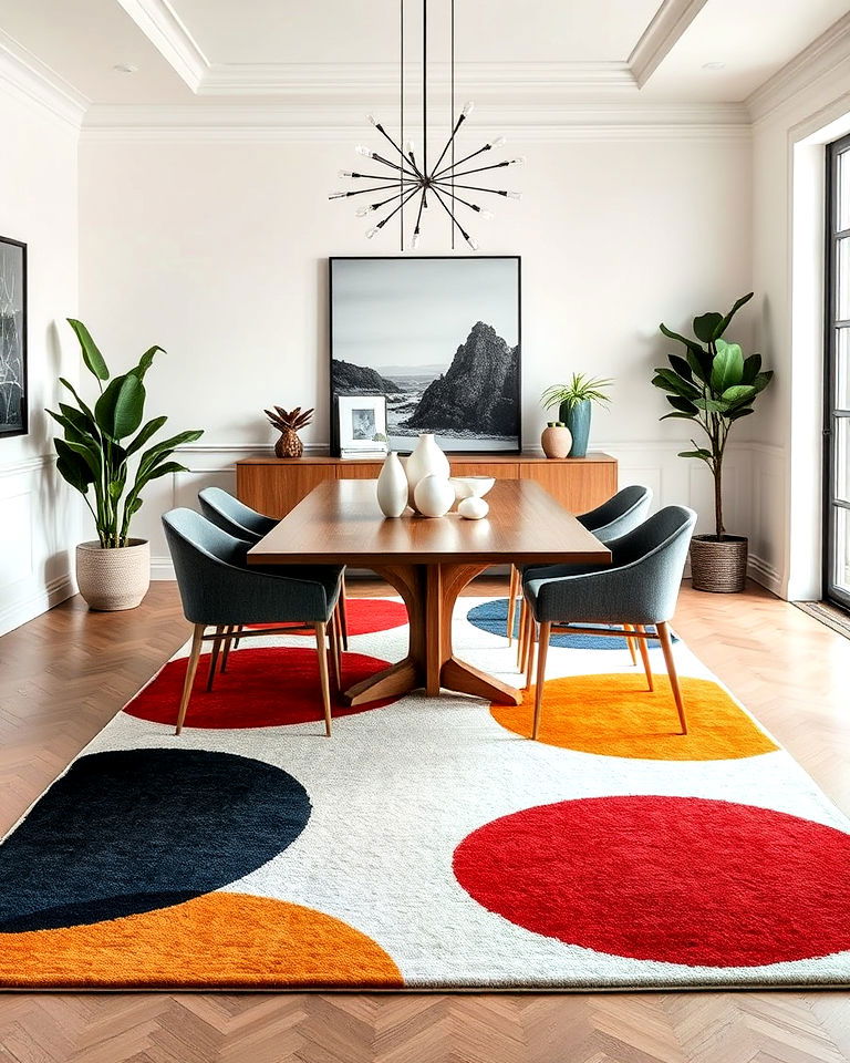 eye catching bold graphic rug