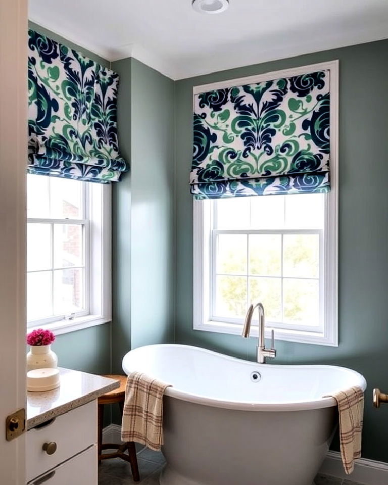 fabric roller shades with bold patterns