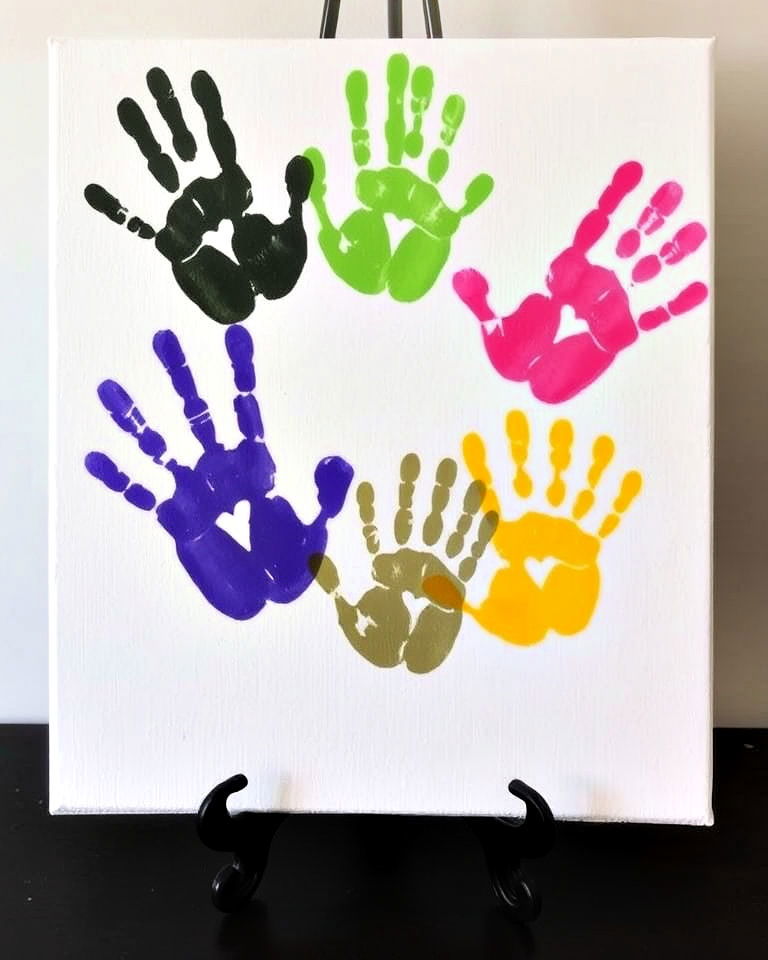 family handprint art