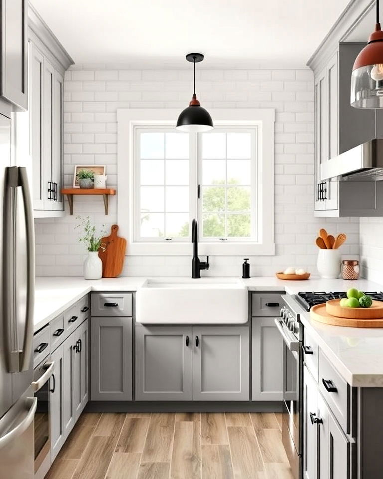 farmhouse kitchen subway tile backsplash