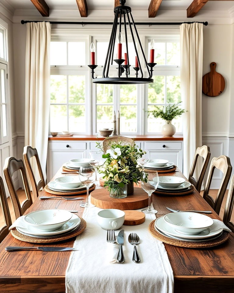 farmhouse table settings for rustic appeal