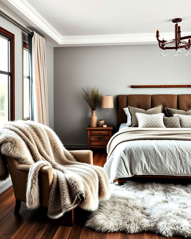 faux fur throw and rug design