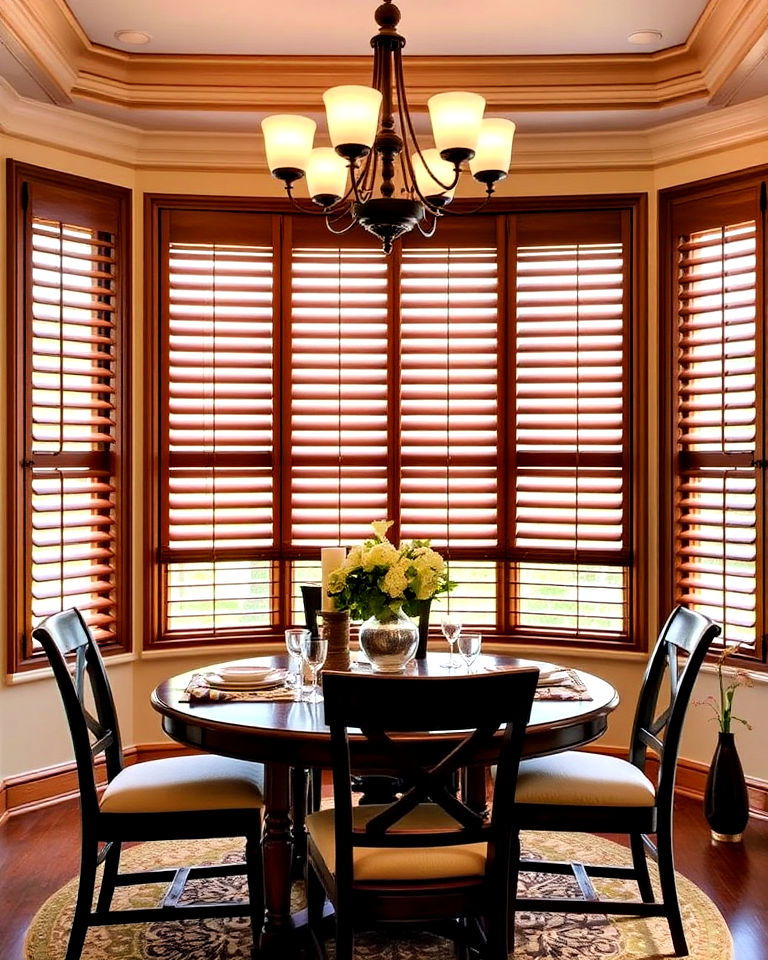 faux wood blinds for dining stylish rooms