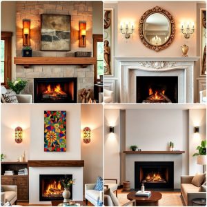 fireplace sconces ideas