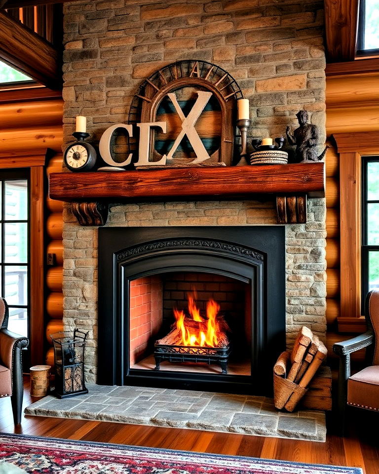 fireplace with cast iron surround