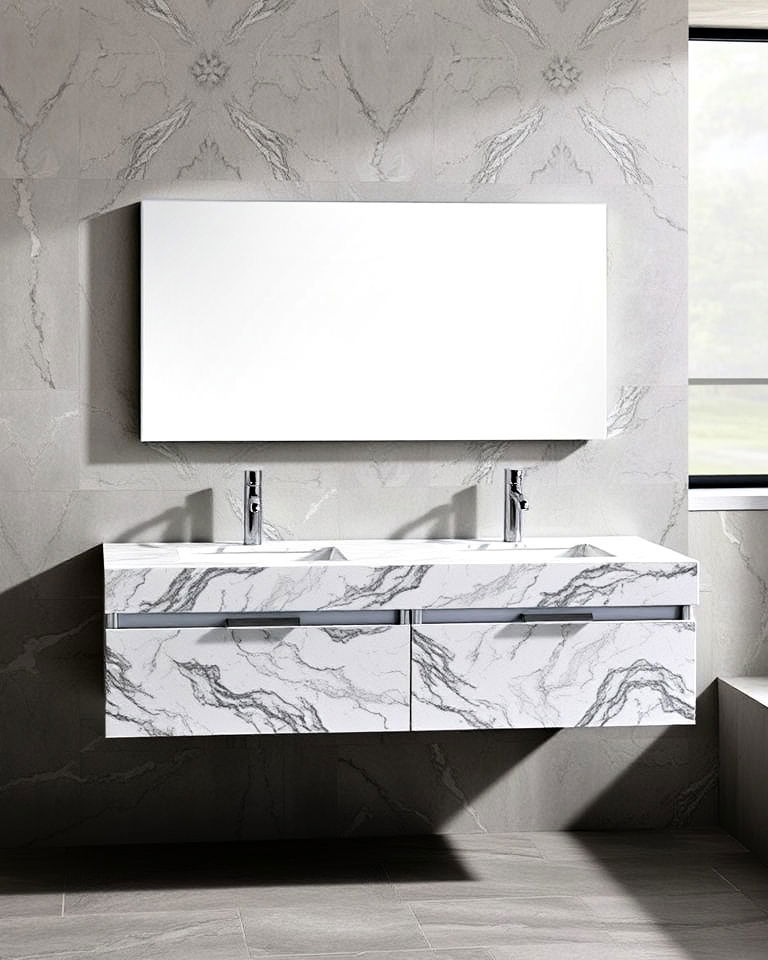 floating granite vanities for durability and style