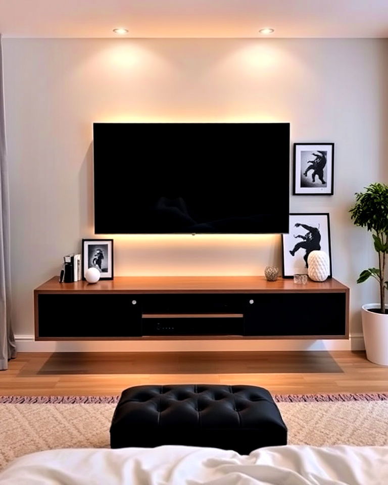 floating media console