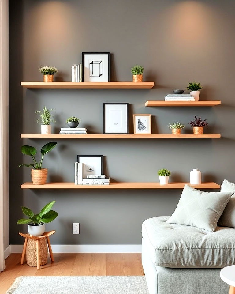 floating shelves for display